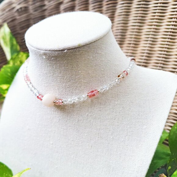 Ethereal Crystal Choker – Aventurine Jewelry, Balletcore Necklace, Fairycore - Picture 5 of 9